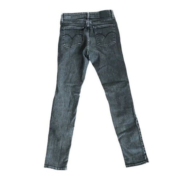 Levi’s 721 Women’s Size 29 High Rise Skinny Jeans Gray Distressed Denim Stretch - Picture 4 of 8